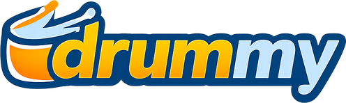drummy logo on dark gaming navbar